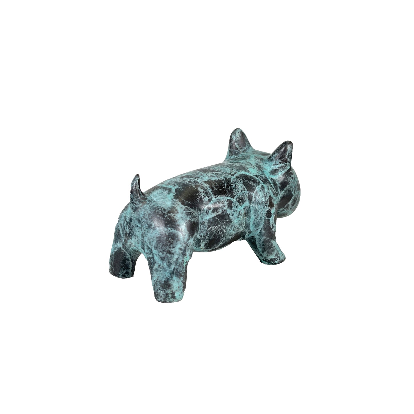 Contemporary Spuds Dog Table-top Bronze Statue